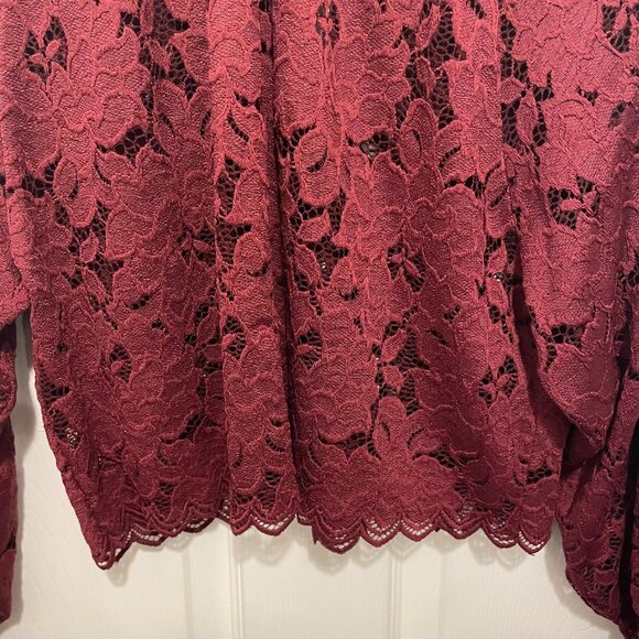 Free People Olivia Lace Balloon Sleeves Top - Picture 6 of 7